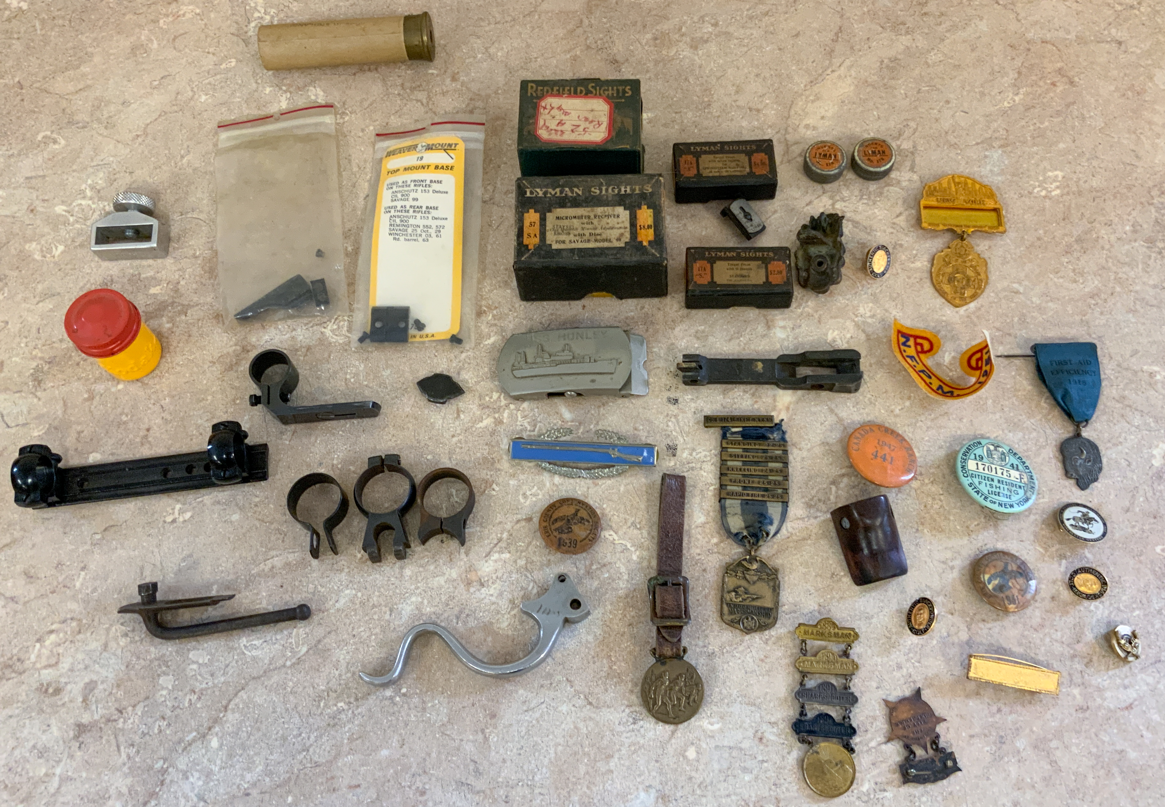 GROUP OF LYMAN SIGHTS, METALS,