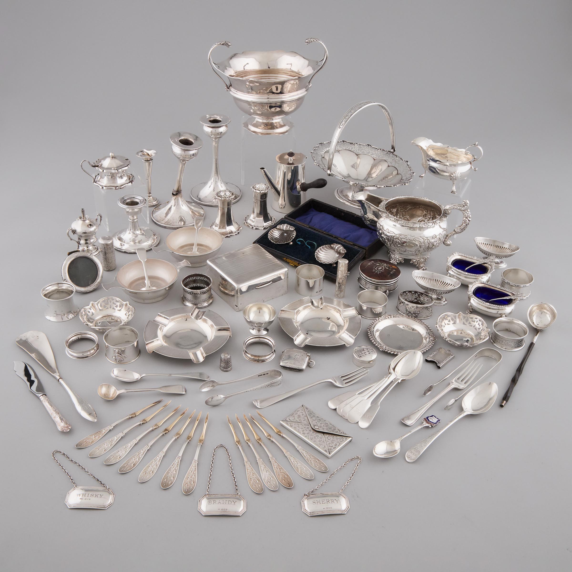 Group of Mainly English Silver,