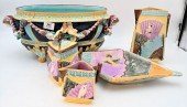 GROUP OF MAJOLICA, TO INCLUDE
