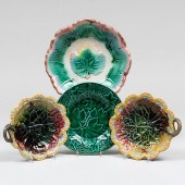 GROUP OF MAJOLICA WARESUnmarke