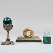 GROUP OF MALACHITE AND HARDSTO