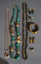 GROUP OF MALACHITE AND TIGER E