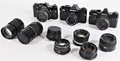 GROUP OF MAMIYA 35MM SLR CAMER