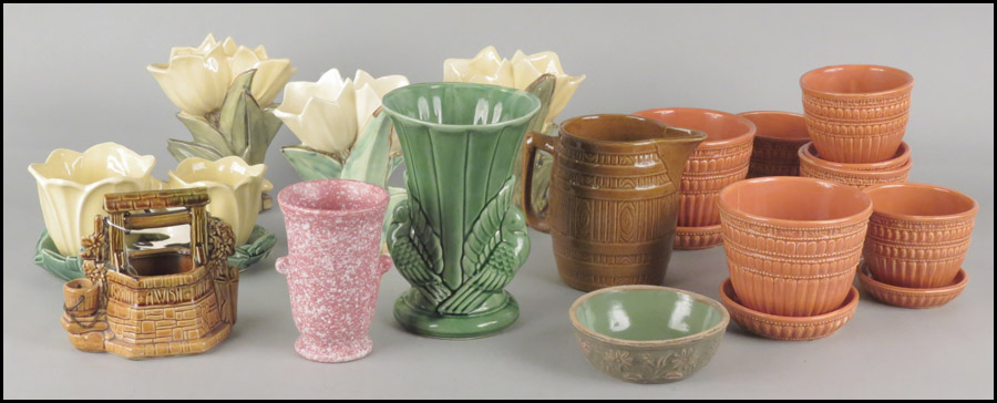 GROUP OF MCCOY POTTERY.