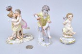 GROUP OF MEISSEN PORCELAIN FIG