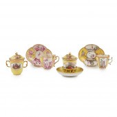 GROUP OF MEISSEN YELLOW GROUND