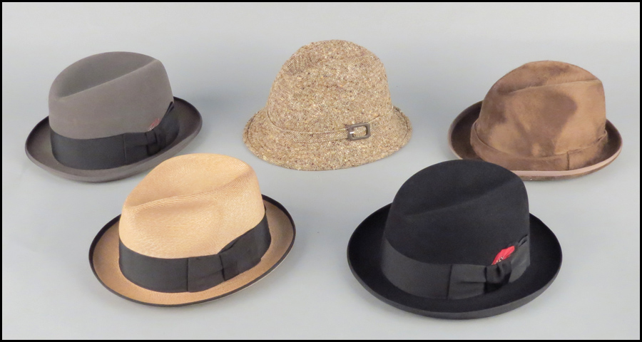 GROUP OF MEN'S HATS. Comprised of