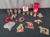 Group of Metal Christmas Ornam
