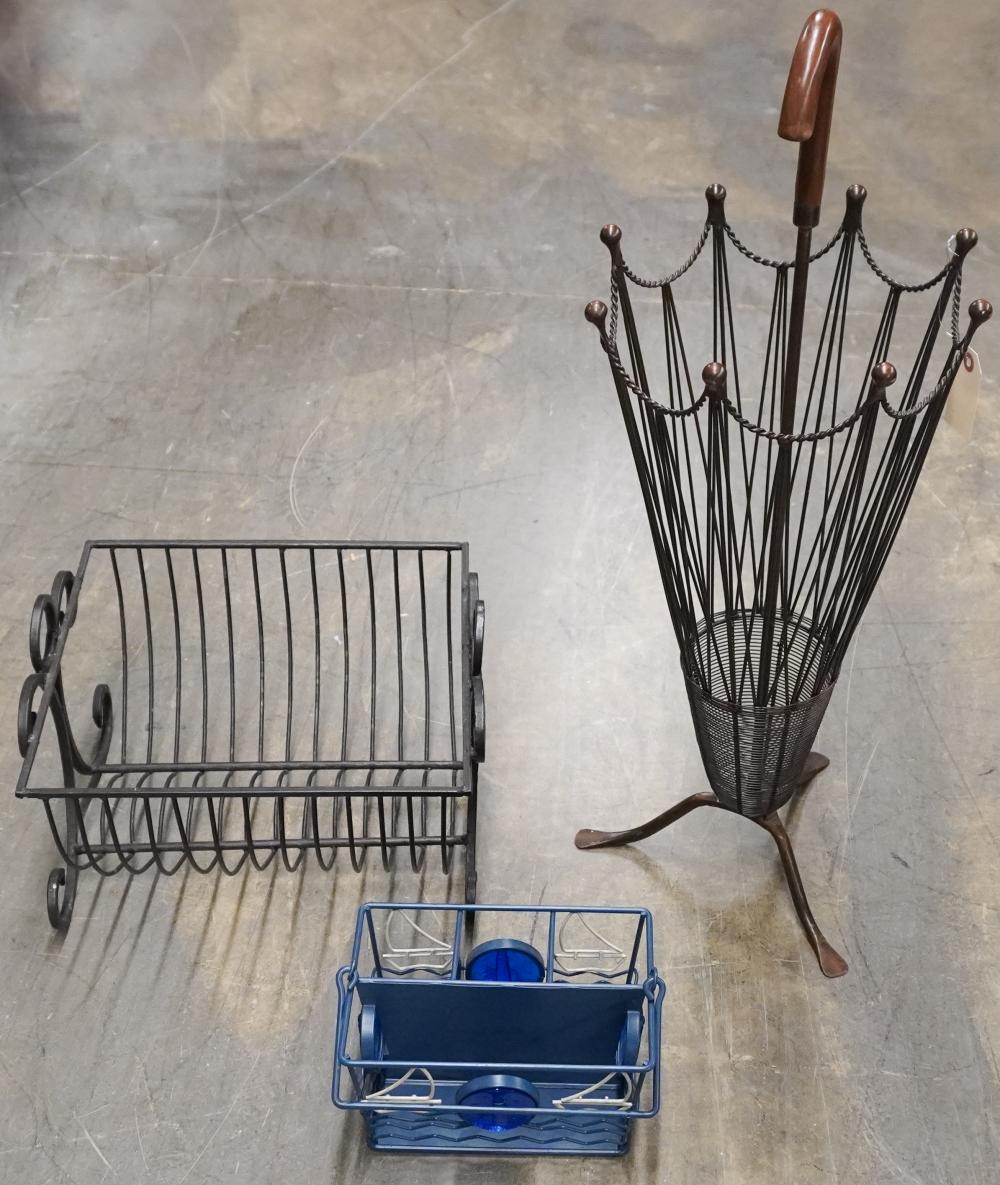 GROUP OF METAL STANDS AND