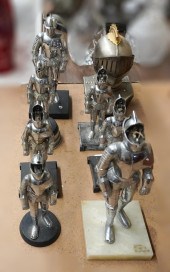 GROUP OF METAL SUITS OF ARMOR-