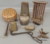 Group of metal ware- 3 fat lam
