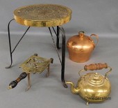 Group of metal ware- copper ju