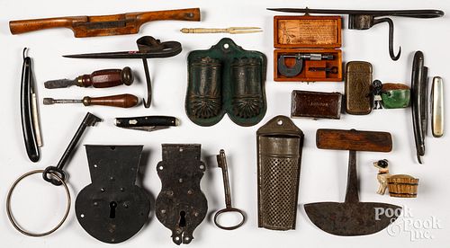 GROUP OF METALWARE, 19TH AND 20TH