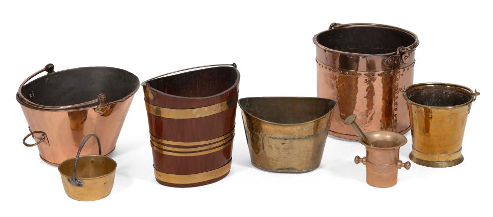 GROUP OF METALWARE 19TH CENTURY