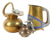 GROUP OF MEXICAN BRASS PITCHER
