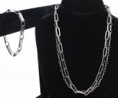 GROUP OF MEXICAN SILVER CHAIN