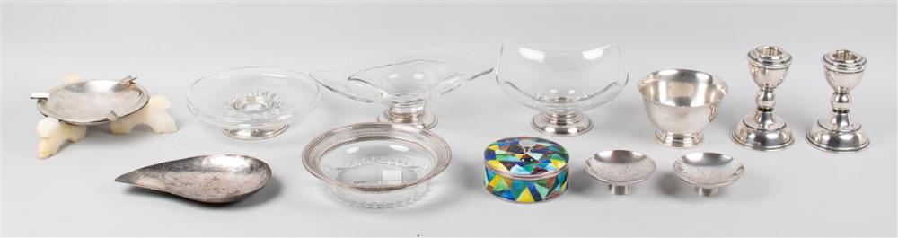 GROUP OF MID-CENTURY MODERN SILVER,