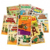 GROUP OF MILITARY CARTOON COMI