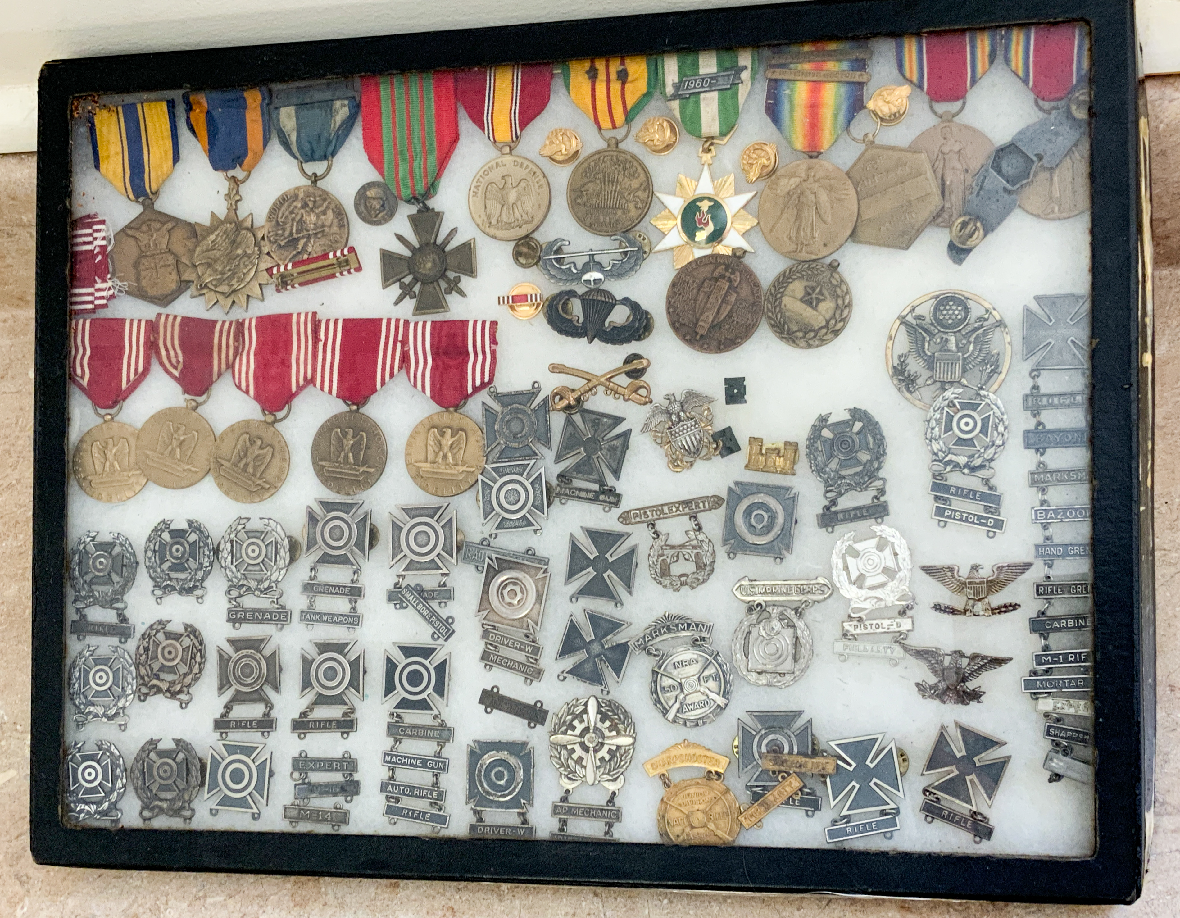 GROUP OF MILITARY METALS & SHARP