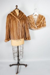 GROUP OF MINK STOLE AND JACKET