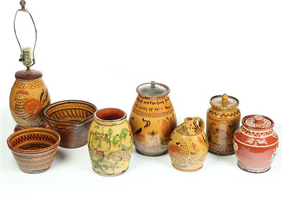 GROUP OF MODERN REDWARE.  Ohio 