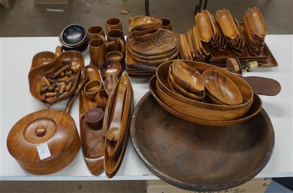 GROUP OF MONKEYWOOD, TEAK AND