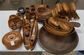 GROUP OF MONKEYWOOD, TEAK AND