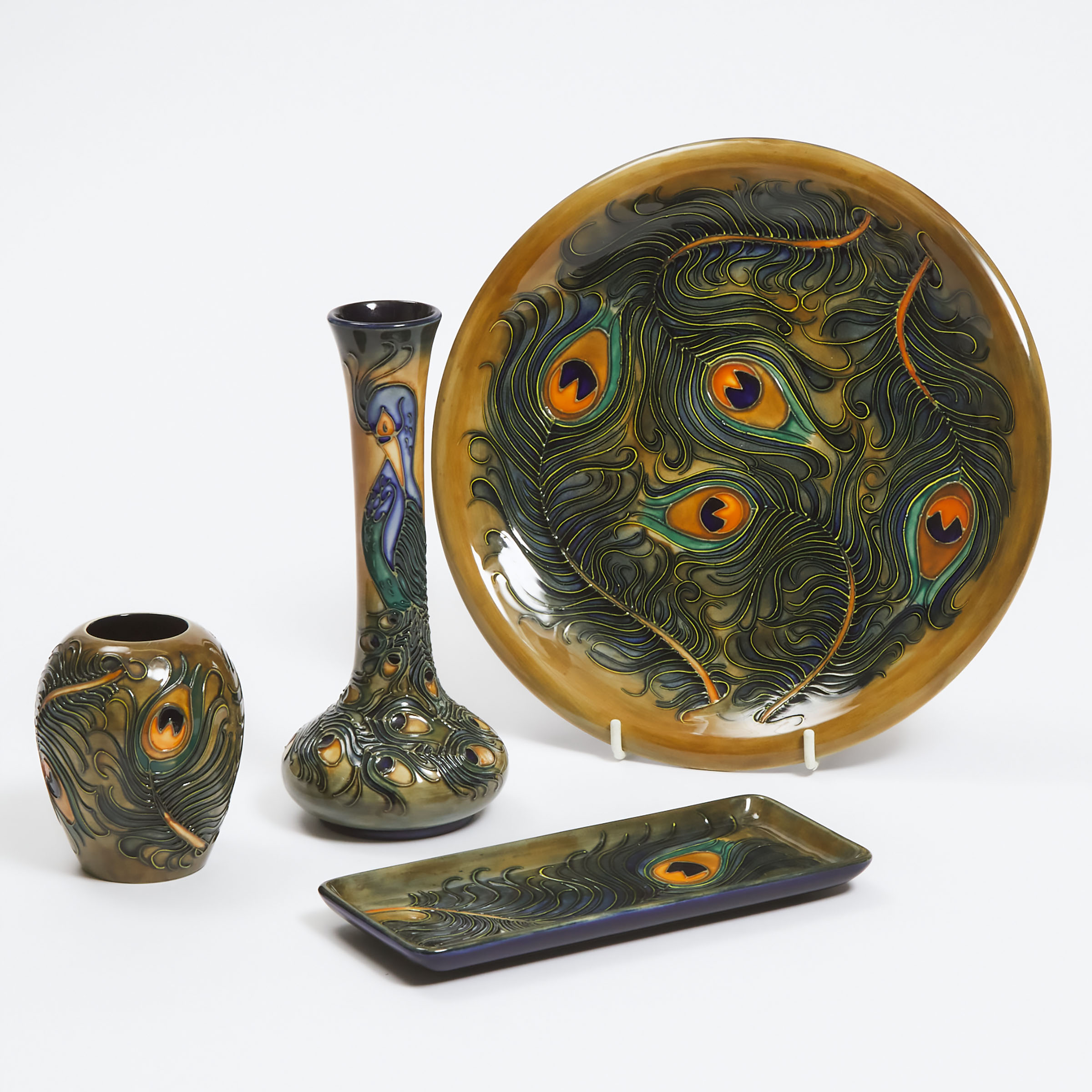 Group of Moorcroft Phoenix Pottery,