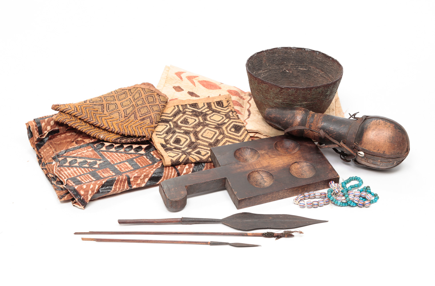 GROUP OF MOSTLY AFRICAN ITEMS.