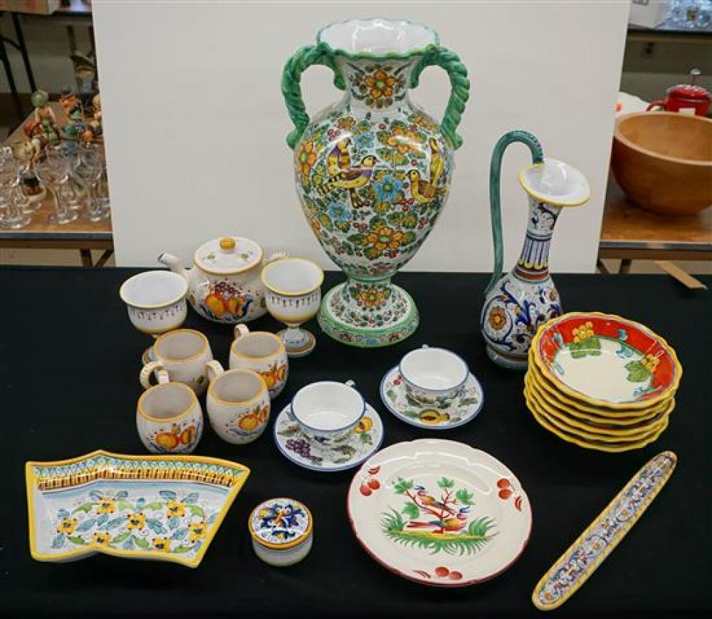GROUP OF MOSTLY ITALIAN FAIENCE