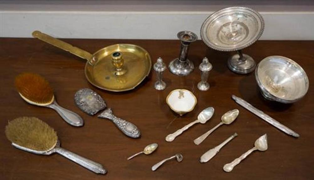 GROUP OF MOSTLY WEIGHTED SILVER AND