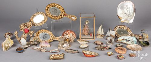 GROUP OF NAUTICAL SEASHELL WHIMSEYS