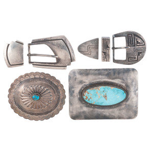 Group of Navajo and Hopi Belt