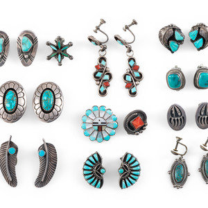 Group of Navajo and Zuni Clip and