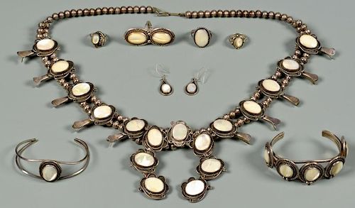 GROUP OF NAVAJO MOTHER OF PEARL
