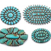 Group of Navajo Silver and Tur