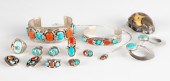 GROUP OF NAVAJO SILVER JEWELRY