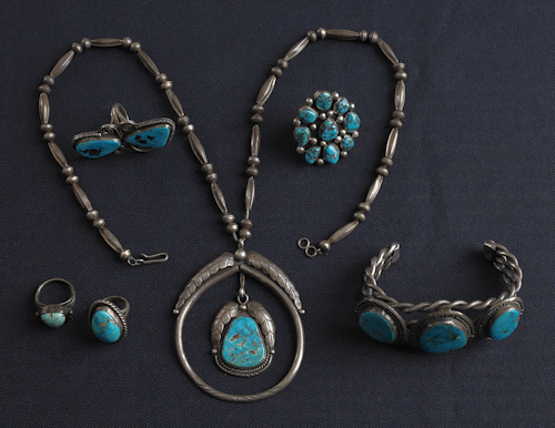 Group of Navajo sterling