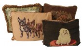 GROUP OF NEEDLEPOINT PILLOWSGr