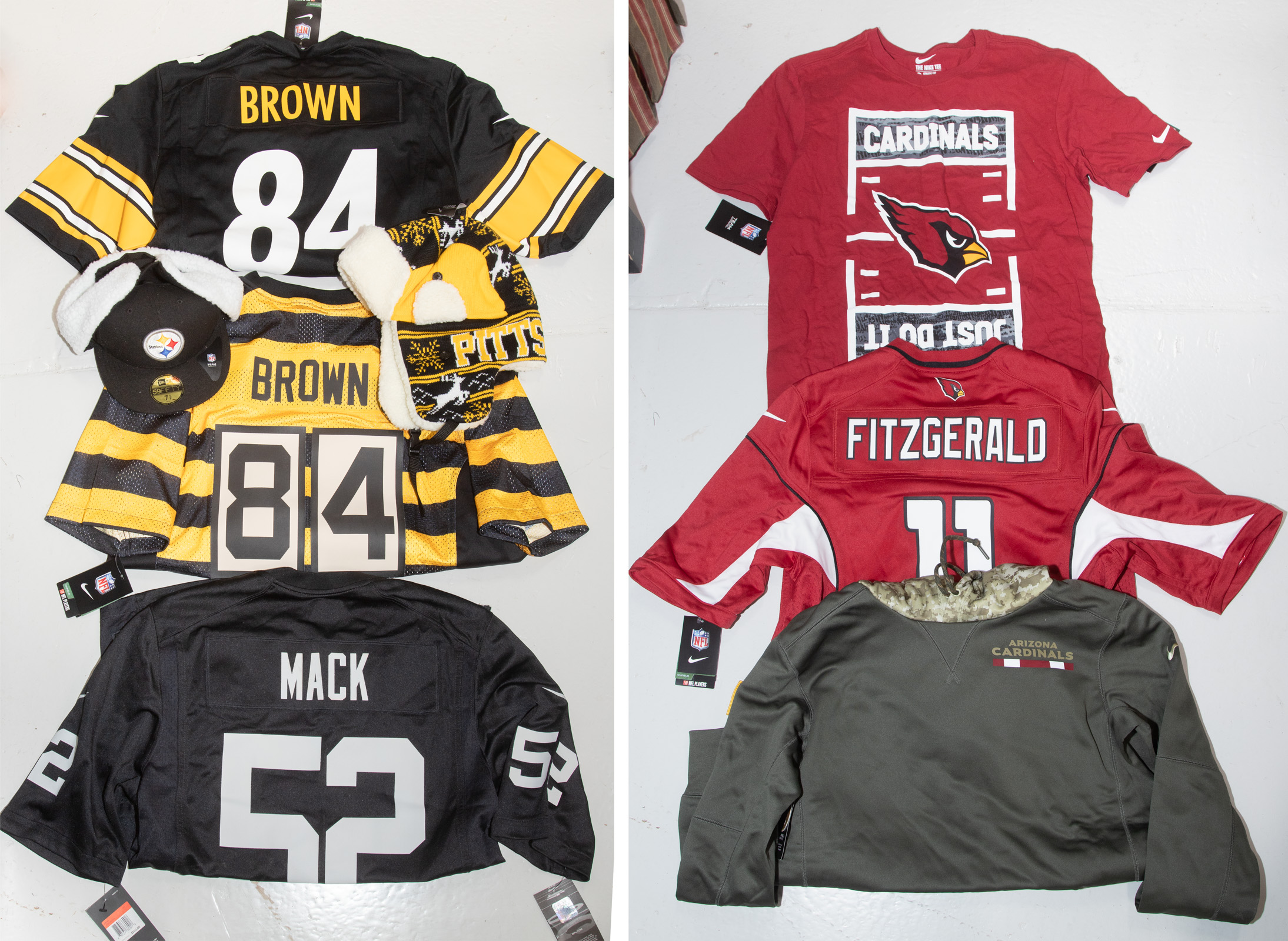 GROUP OF NFL SPORTS APPAREL