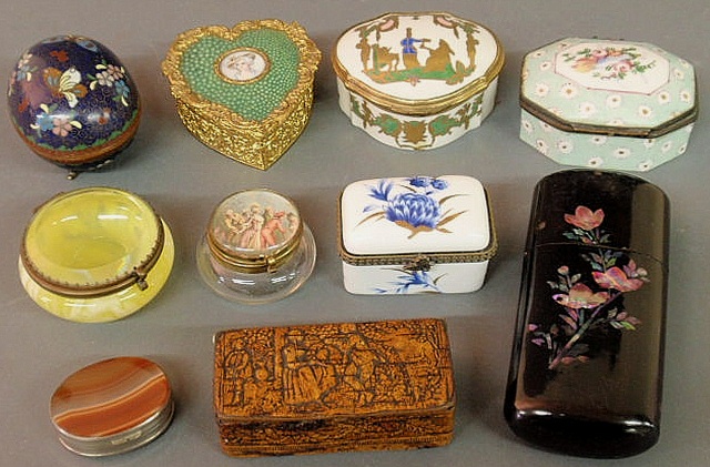Group of nine 19th c. small