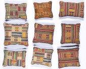 GROUP OF NINE AFRICAN KENTE CL