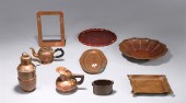 Group of nine antique copperwa