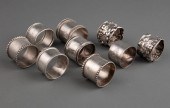 GROUP OF NINE ANTIQUE SILVER N