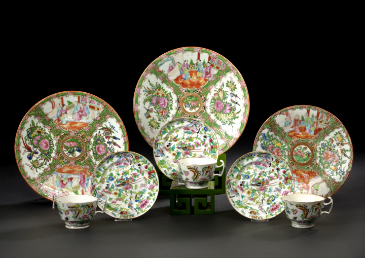 Group of Nine Chinese Export
