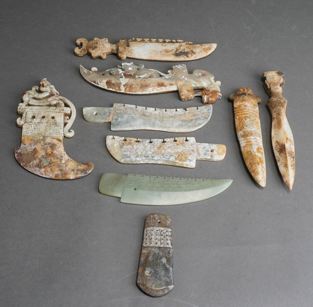 GROUP OF NINE CHINESE STYLE ARCHAIC