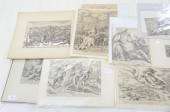 GROUP OF NINE ENGRAVINGS AFTER
