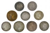 GROUP OF NINE FRENCH COINS1744
