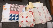 GROUP OF NINE PATCHWORK QUILTS