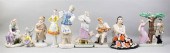 GROUP OF NINE RUSSIAN PORCELAI